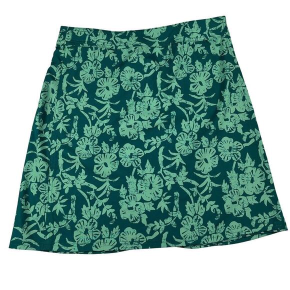 Rip Skirt Hawaii Adjustable Wrap Skirt Lightweight Green Tropical Print Size S - Picture 1 of 8